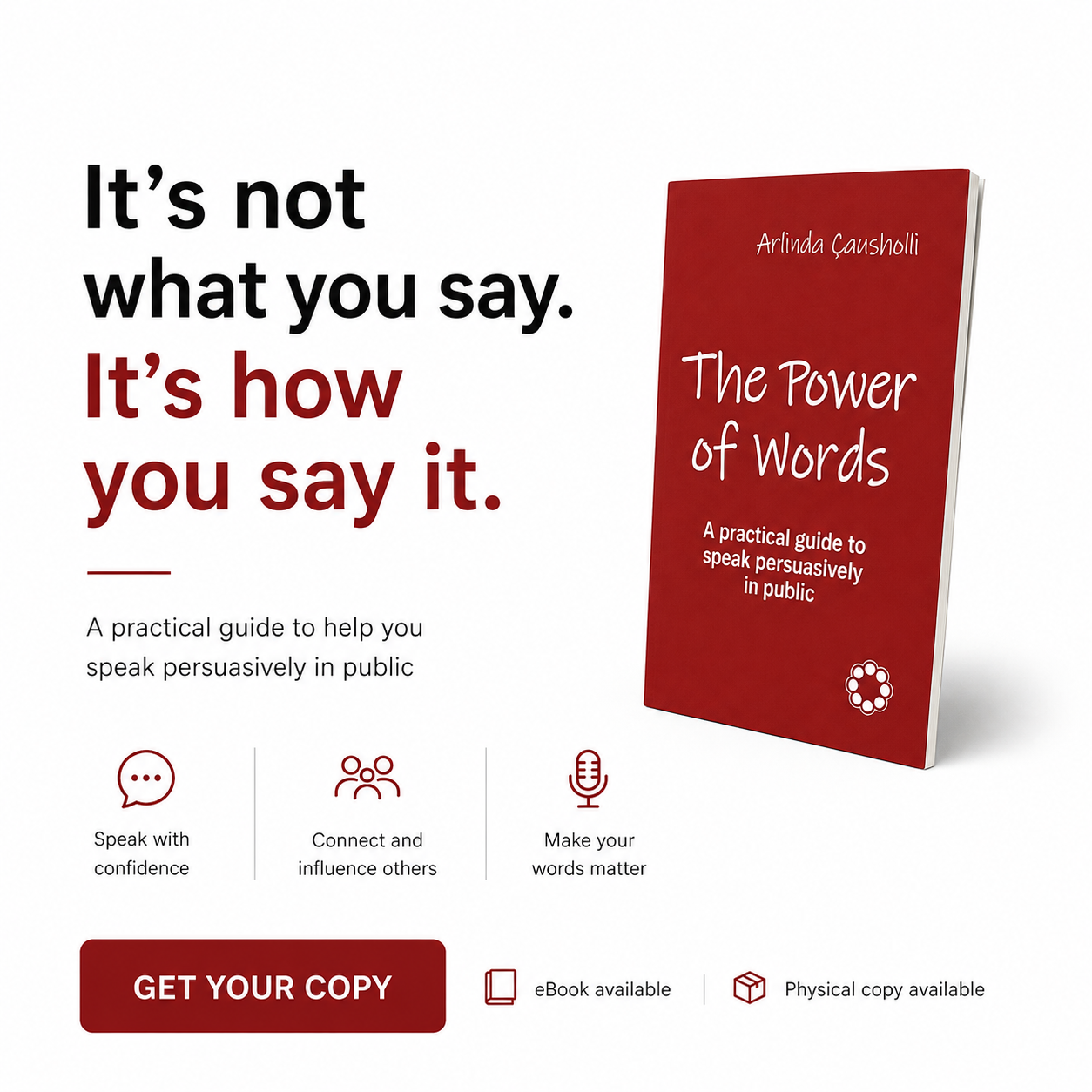 The Power of Words book poster by Arlinda Çausholli